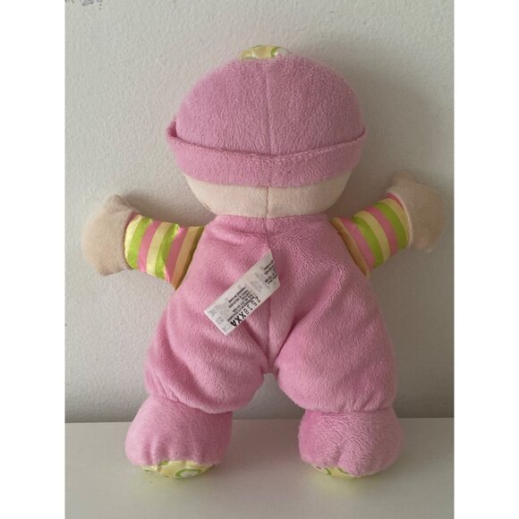 Fisher Price Pink Baby's First 1st Doll Brilliant Basics Plush Rattle Soft Toy - Picture 7 of 9